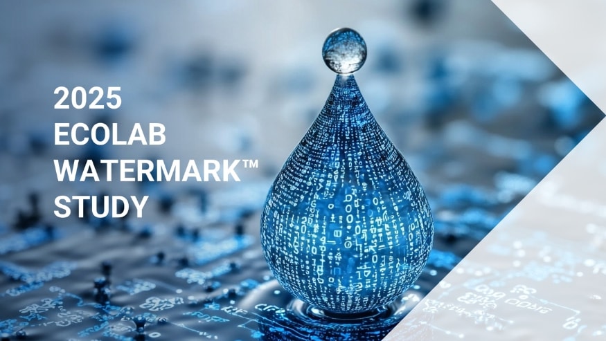 Digital water drop icon features cascading binary code, symbolizing the fusion of technology and nature, representing data flow and innovation in the digital age.