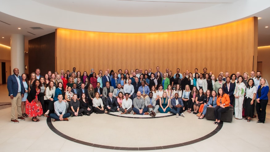 Group of Ecolab associates, Employee Resource Group leaders and executive sponsors gather together at the 2025 Strategic ERG Leadership Summit in Eagan, Minnesota. 