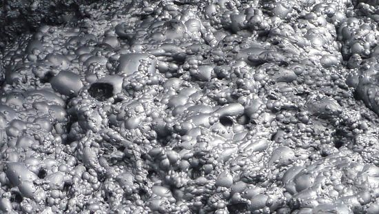 Flotation froth bubbles up close